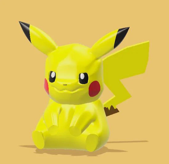 Tượng Pikachu Dễ Thương – 3D Print Dễ | Không Cần Supports - Image 2