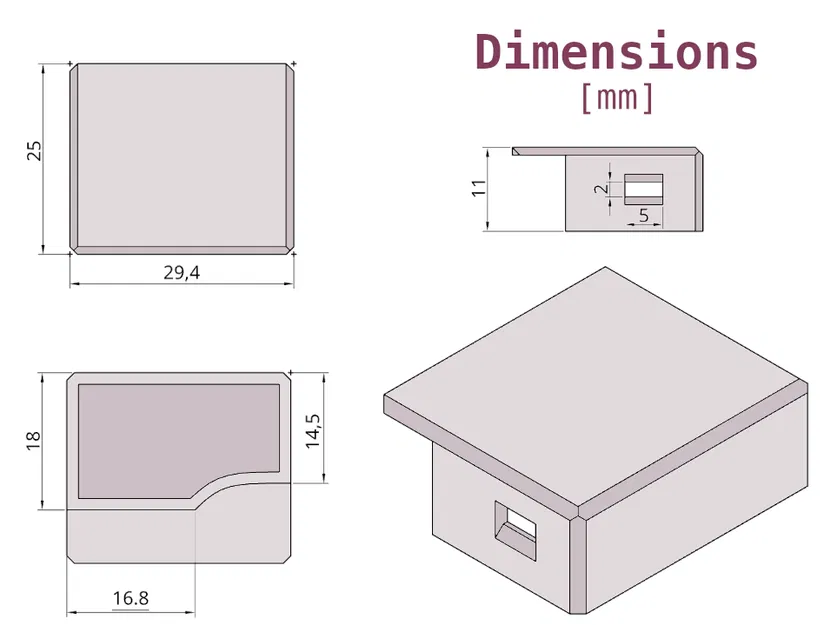 Giá đỡ dây nguồn cho máy in Brother (Strain Relief) - Image 2