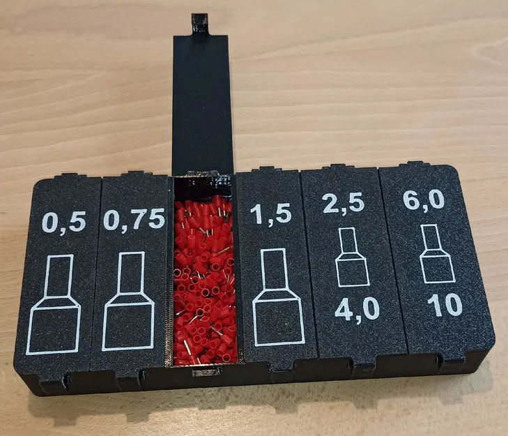 Hộp sắp xếp ferule box organizer có nắp (chia ngăn theo từng cỡ) - Image 1