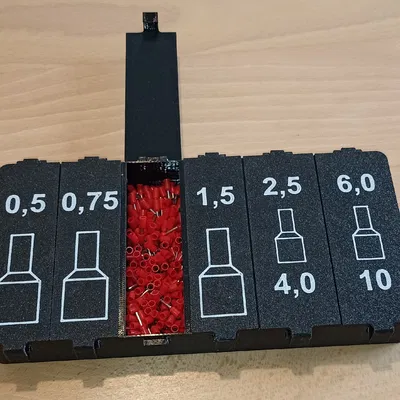 Hộp sắp xếp ferule box organizer có nắp (chia ngăn theo từng cỡ)