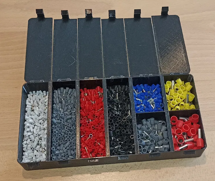 Hộp sắp xếp ferule box organizer có nắp (chia ngăn theo từng cỡ) - Image 2