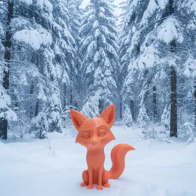 Cáo tinh nghịch (Mischievous Fox) – Mẫu STL trang trí