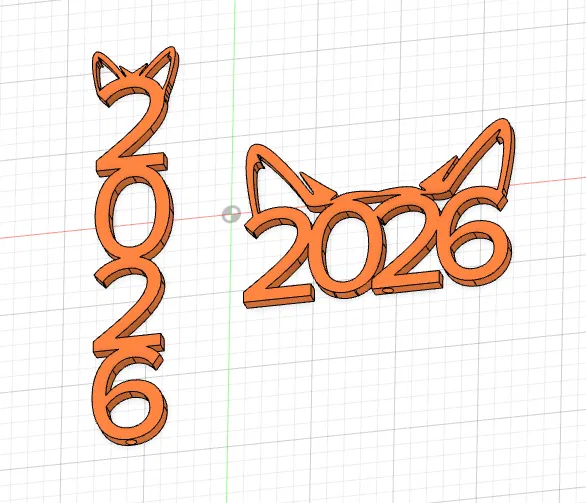 Topper 2026 cho tăm/que xiên chủ đề Kendu dịp Năm Mới - Image 1