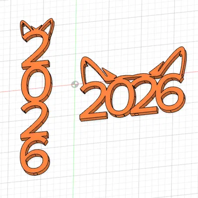 Topper 2026 cho tăm/que xiên chủ đề Kendu dịp Năm Mới