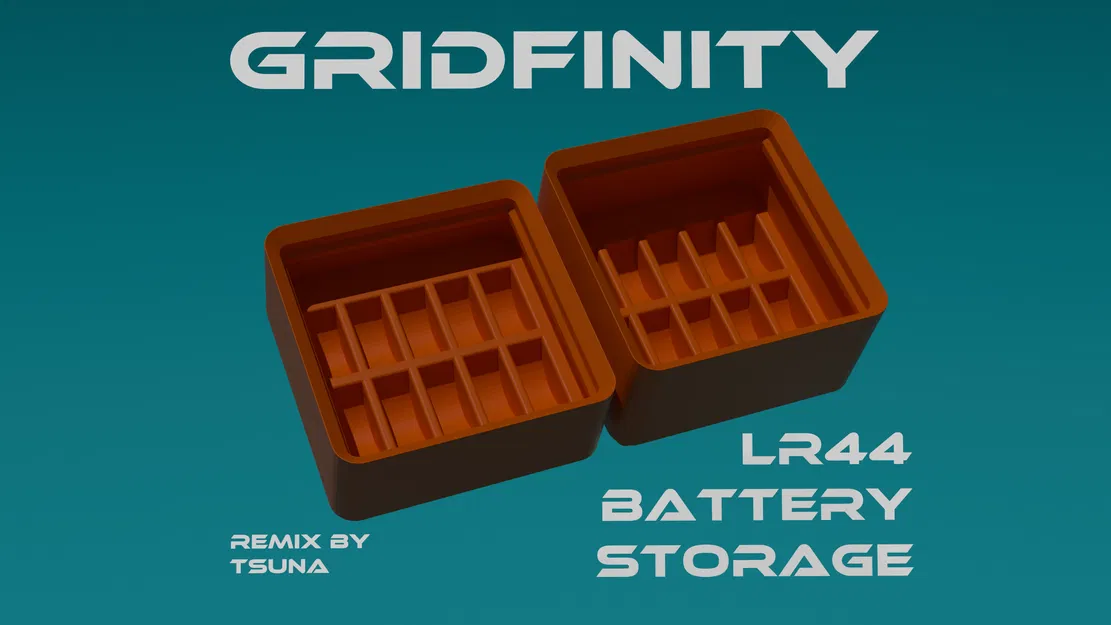 Khay lưu trữ pin LR44 Gridfinity (Gridfinity LR44 Battery Storage) - Image 1