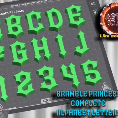 Bộ Chữ Công Chúa Bramble (Bramble Princess Letters)