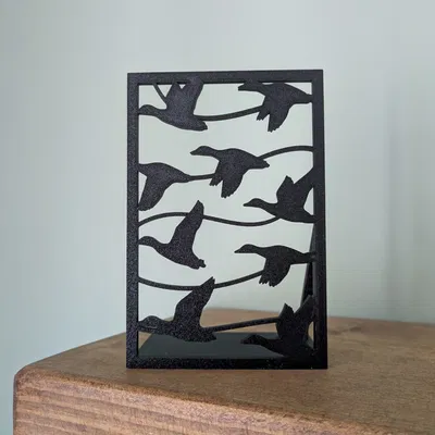 Chặn Sách Đàn Vịt Bay Tối Giản (Flying Ducks Bookend)