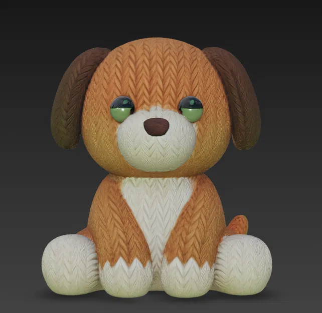 Chó Đan Len Dễ Thương (Cute Knitted Dog) - Image 2