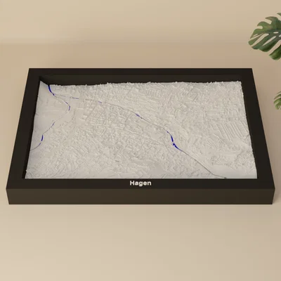 Hagen, Germany - 3D Miniature (Mô hình địa hình in 3D)