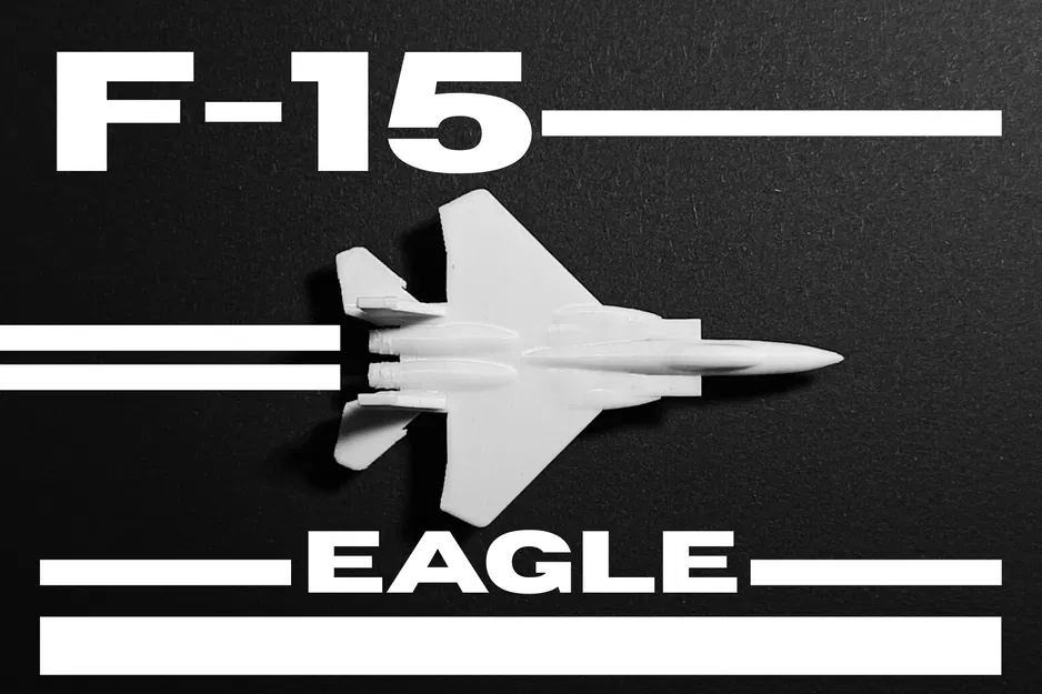F-15 Eagle micro jet fighter print-in-place (in tại chỗ) - Image 1