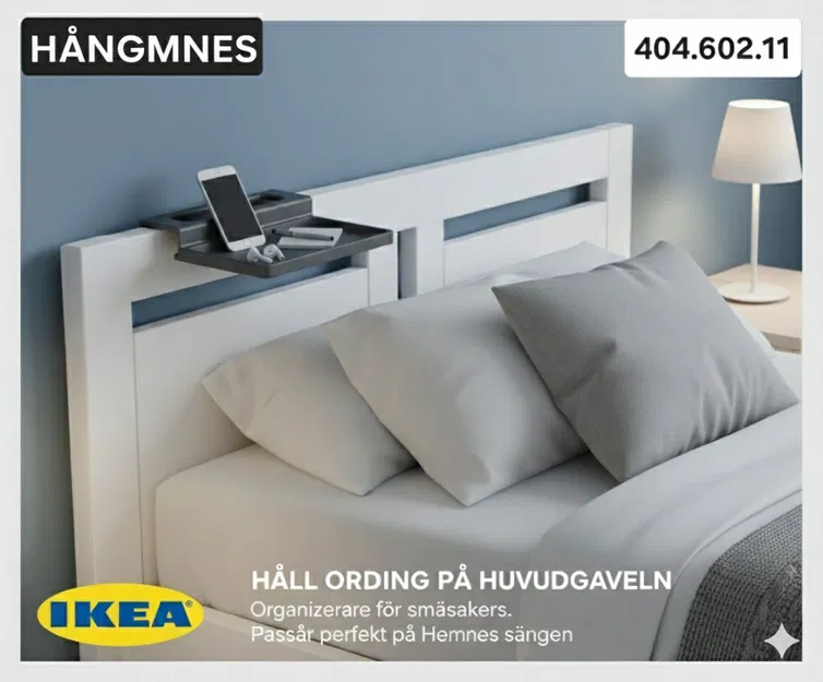 HÅNGMNES ABLAGE / Kệ HÅNGMNES cho IKEA HEMNES - Image 1