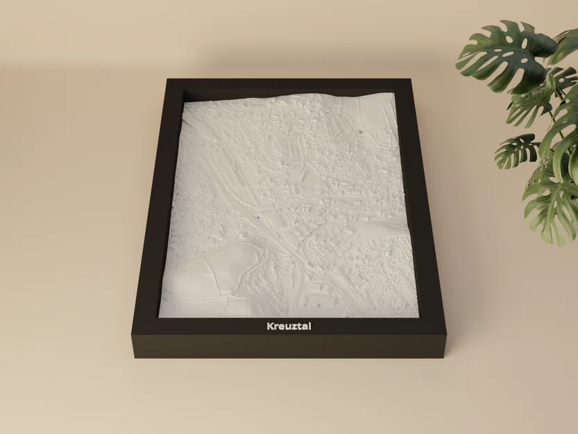 Kreuztal, Đức - Bản thu nhỏ 3D địa hình - Image 1