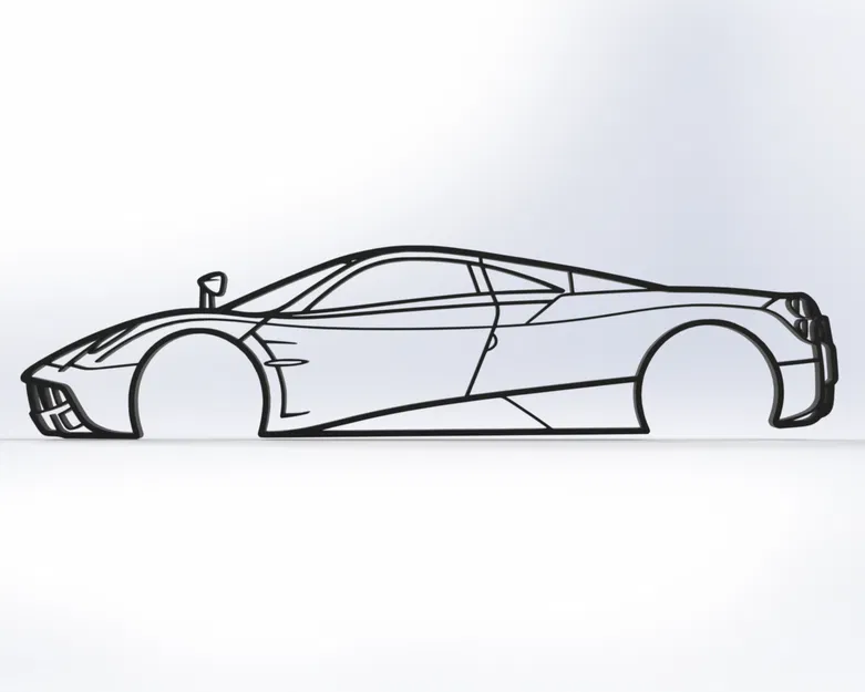Tranh treo tường 2D Pagani Huayra (Pagani Huayra 2D Wall Art) - Image 1