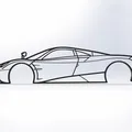Tranh treo tường 2D Pagani Huayra (Pagani Huayra 2D Wall Art) - Thumbnail 1