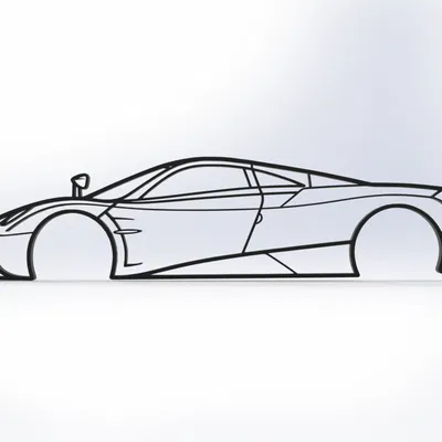 Tranh treo tường 2D Pagani Huayra (Pagani Huayra 2D Wall Art)