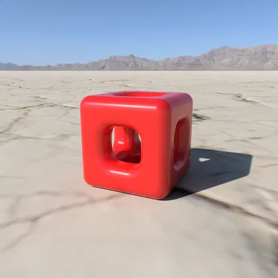 Bản in test Overhang đơn giản - Khối lập phương có lỗ