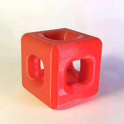 Bản in test Overhang đơn giản - Khối lập phương có lỗ