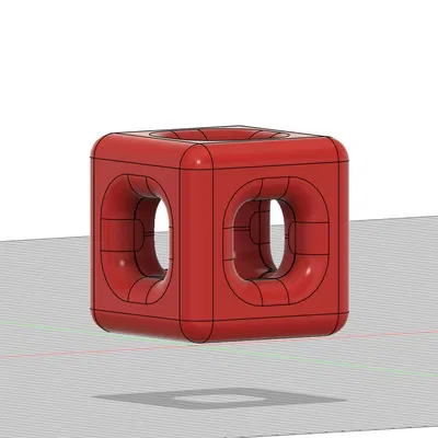 Bản in test Overhang đơn giản - Khối lập phương có lỗ