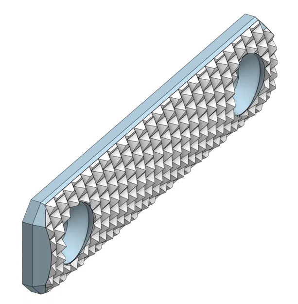 Ốp rail MLOK bản rộng 2 Slot – Diamond Grip Texture - Image 2