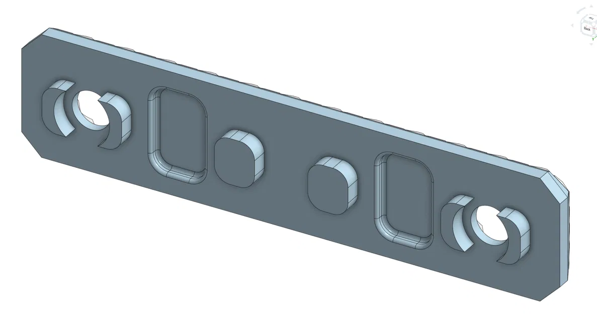 Ốp rail MLOK bản rộng 2 Slot – Diamond Grip Texture - Image 3