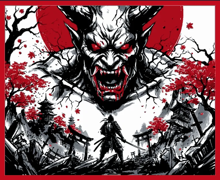 Blood moon oni Hueforge - Image 1