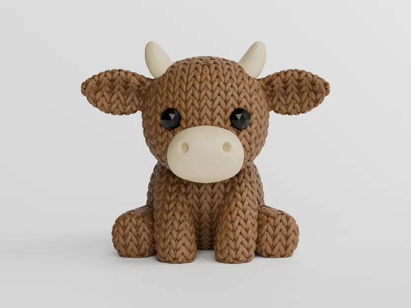 Bò Đan Len (Knitted Cow) - Image 1