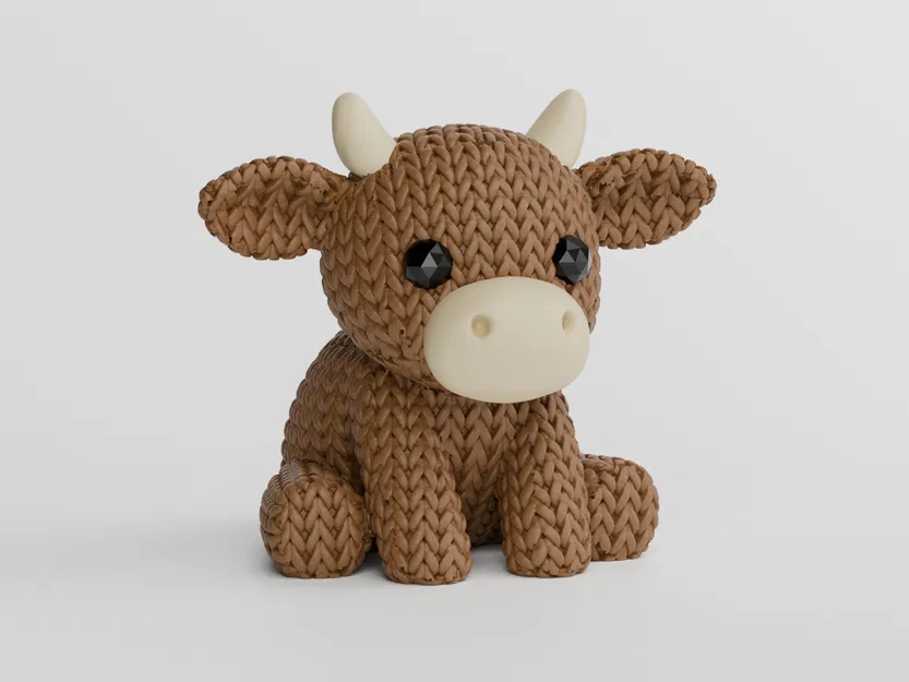 Bò Đan Len (Knitted Cow) - Image 2