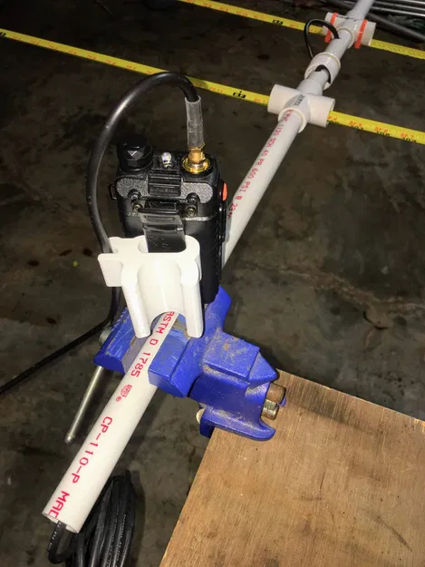 Giá gắn HT Radio cho Yagi tape measure trên ống PVC 1/2" - Image 4