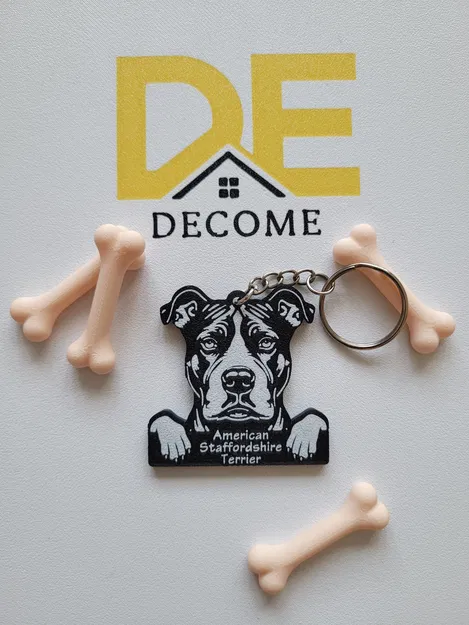 Móc khoá American Staffordshire Terrier (AmStaff) - Image 1