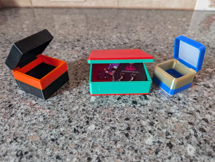 3 hộp nhỏ có nắp bản lề bên trong – hộp quà tặng - Image 1