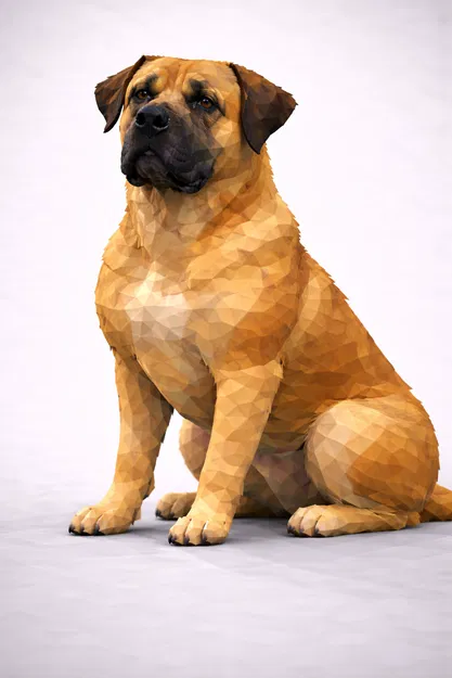 Chó Boerboel Low Poly - Image 1