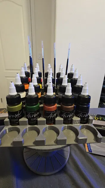 Kệ sơn 30ml (paint-rack-30ml) tích hợp chỗ để cọ - Image 1