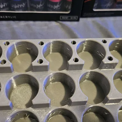 Kệ sơn 30ml (paint-rack-30ml) tích hợp chỗ để cọ