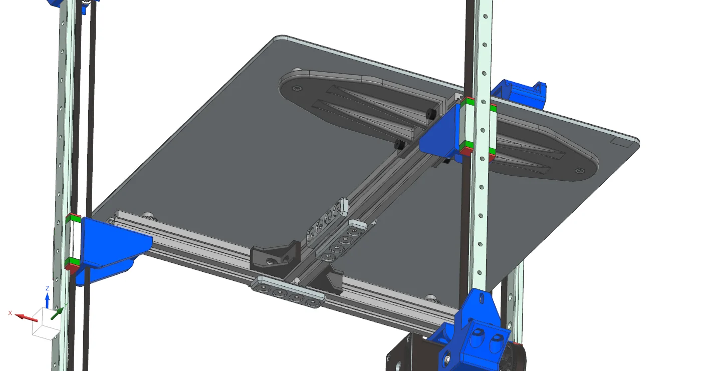 Ngàm gắn bed in 3D khổ 300x300 cho Rolohaun SimpleCore Redux 1