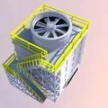 Tháp giải nhiệt Cooling Tower tỉ lệ 1:160 (N Scale) - Thumbnail 1