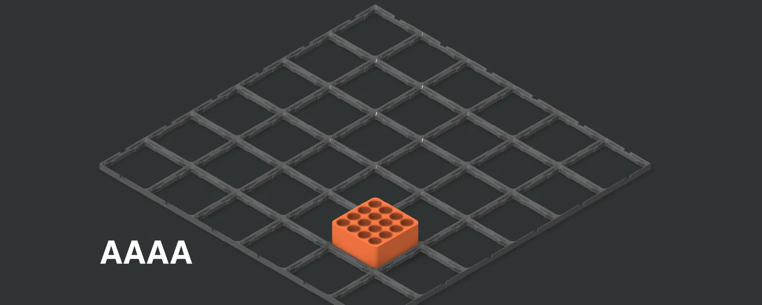 Khay Pin Gridfinity (AAAA/AAA/AA/USB‑C AA/9V/C/D, SR44/LR44/CR2025/CR2032, 18650/21700) - Image 4