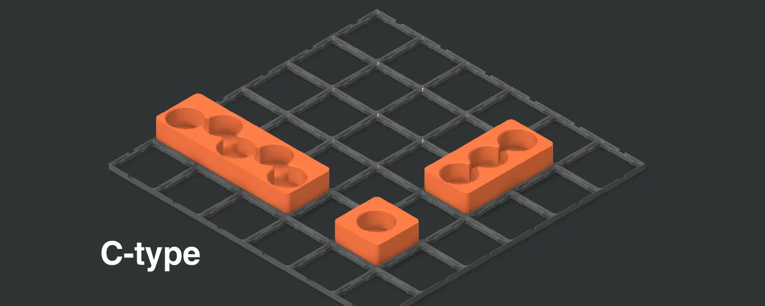 Khay Pin Gridfinity (AAAA/AAA/AA/USB‑C AA/9V/C/D, SR44/LR44/CR2025/CR2032, 18650/21700) - Image 9