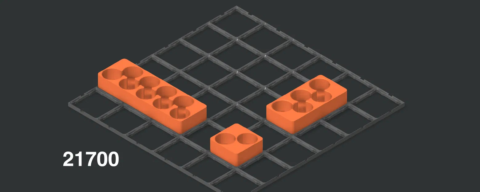 Khay Pin Gridfinity (AAAA/AAA/AA/USB‑C AA/9V/C/D, SR44/LR44/CR2025/CR2032, 18650/21700) - Image 13