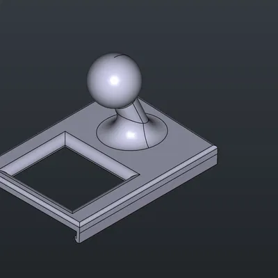 Adapter kẹp điện thoại Golf MK7 (gắn công tắc hazard) – ball joint 16,5mm