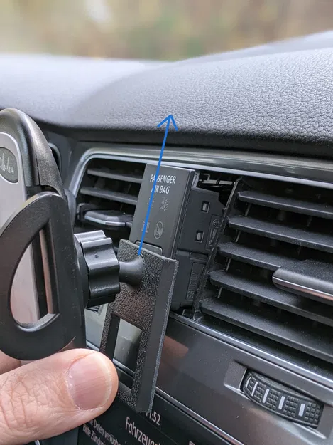 Adapter kẹp điện thoại Golf MK7 (gắn công tắc hazard) – ball joint 16,5mm - Image 6