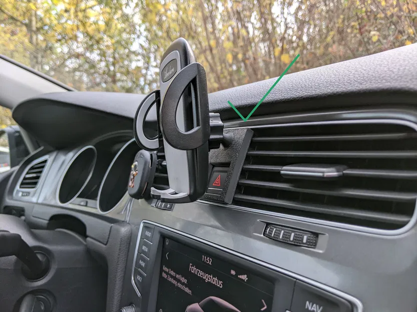 Adapter kẹp điện thoại Golf MK7 (gắn công tắc hazard) – ball joint 16,5mm - Image 8