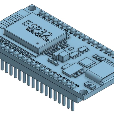 Mô hình 3D module phát triển ESP32 (ESP32 dev-module 3d model)