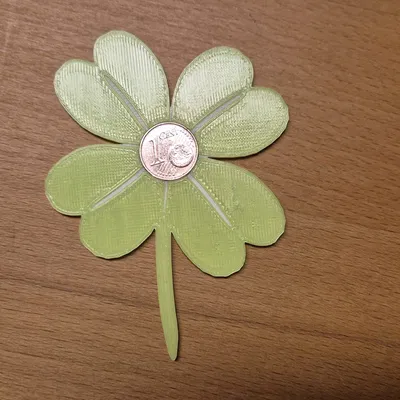 Bùa may mắn kèm đồng xu 1 cent (cỏ bốn lá may mắn)