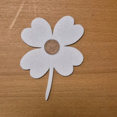 Bùa may mắn kèm đồng xu 1 cent (cỏ bốn lá may mắn)