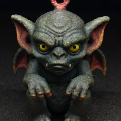 Ornament Gargoyle Cáu Kỉnh – Sinh Vật Gothic Dễ Thương (STL In 3D)