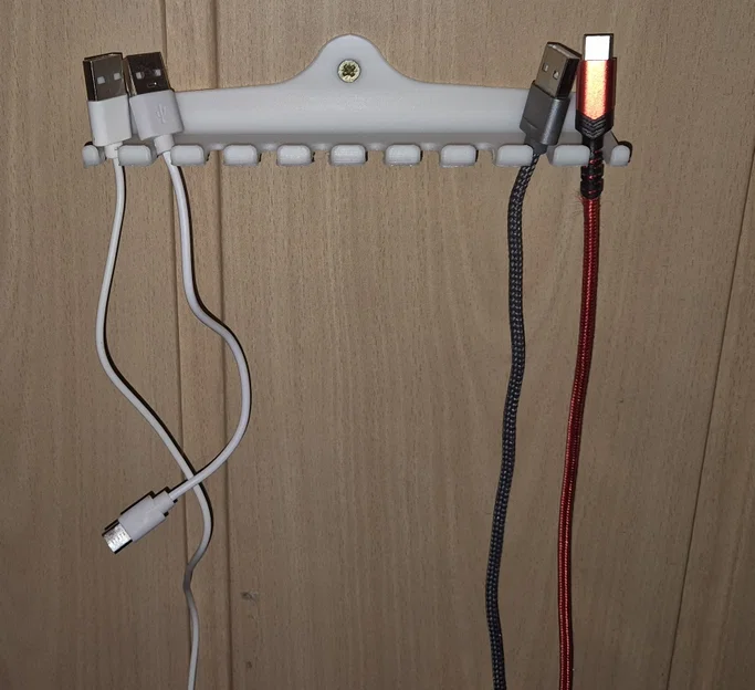 USB Halter 10 Kabel – Giá treo tường USB cho 10 cáp - Image 1