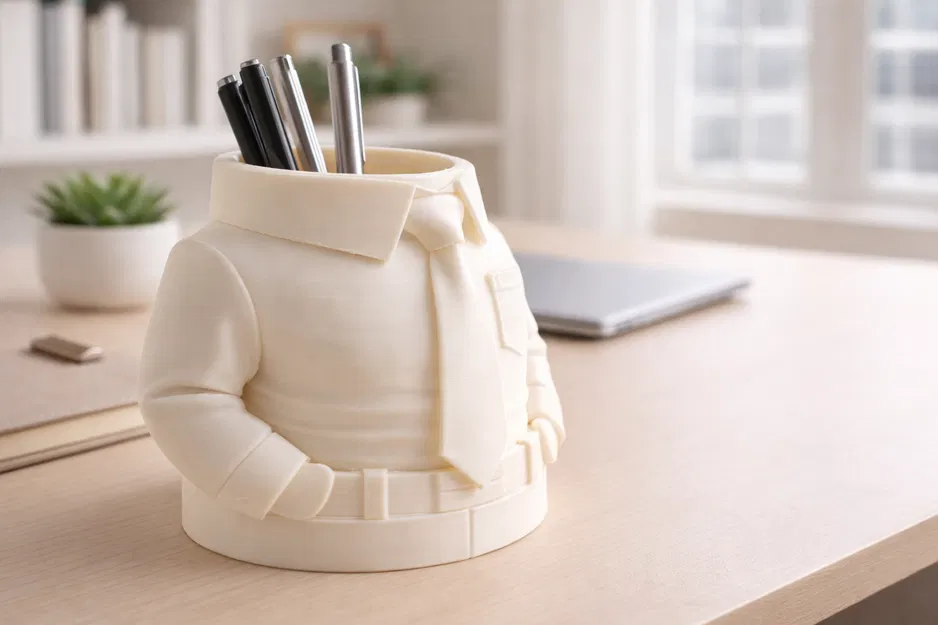 Ống Cắm Bút Áo Sơ Mi & Cà Vạt – Desk Organizer In 3D | Dễ In, Ít Supports - Image 2