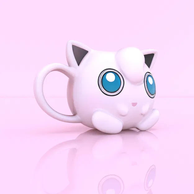 039 Ly mug Jigglypuff in 3D Pokemon - Image 1