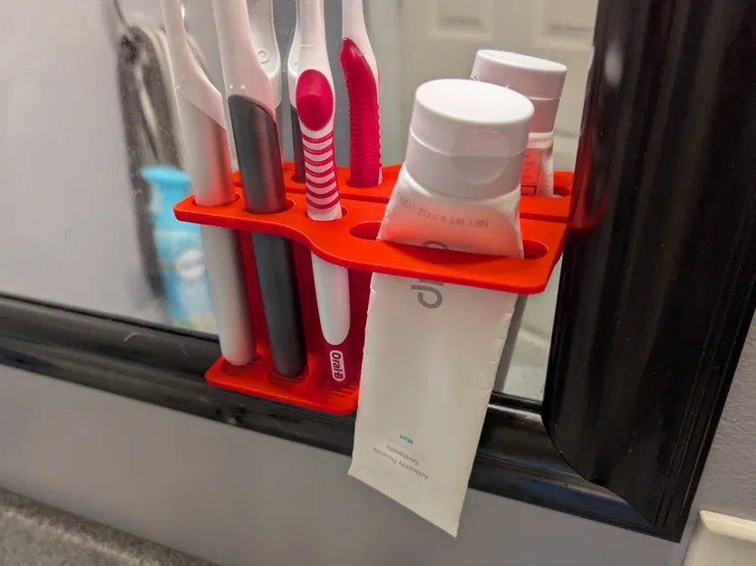 Giá treo bàn chải đánh răng dán tường / dán gương - Image 1