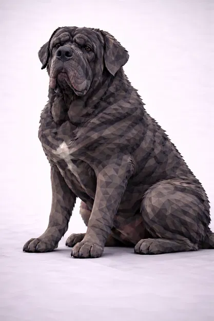 Neapolitan Mastiff Low Poly - Image 1